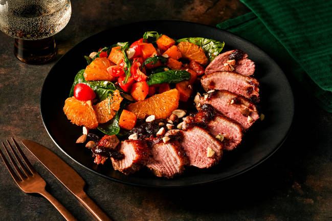 Lean Duck Breast & Pumpkin-Orange Salad