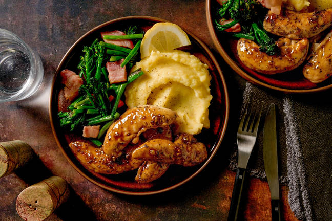 Grand Glazed Chicken & Pancetta Greens