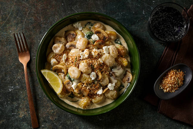 Luxe Mushroom Gnocchi & Herby Garlic Crumb