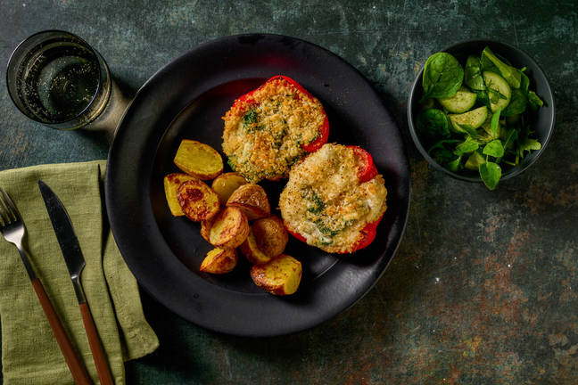 Spinach, Fetta & Ricotta Stuffed Capsicums