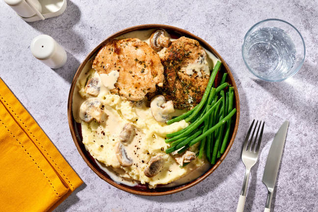 Herby Chicken & Creamy Mushroom Sauce
