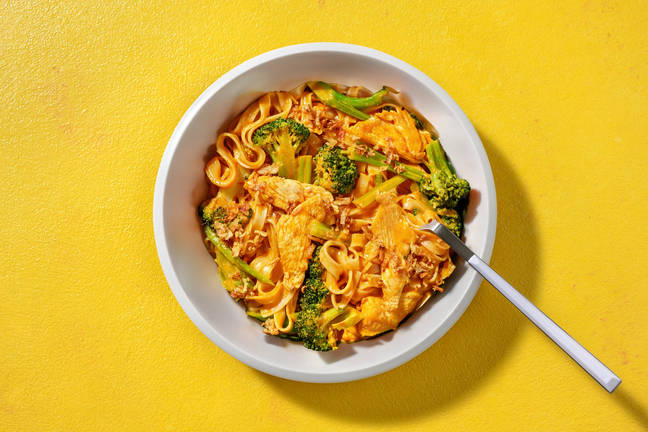 Fast Thai Curry Chicken & Rice Noodle Soup