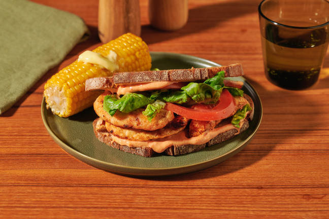 Fuss-Free Chicken & Relish Sourdough Sandwich