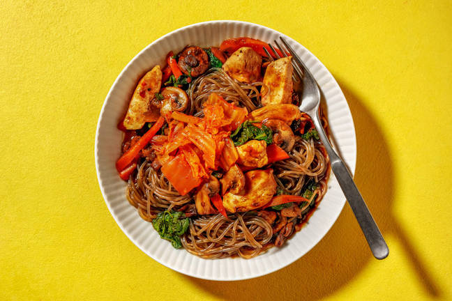 No Chop Chicken & Sweet Potato Noodle Bowl
