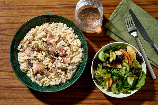 Baked Bacon, Mushroom & Thyme Risotto