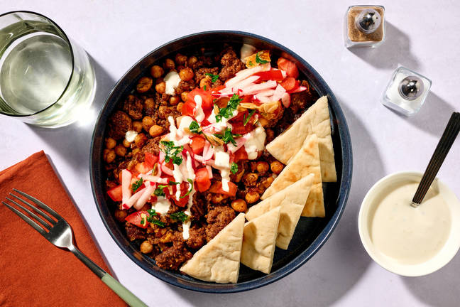 Fattah-Inspired Beef & Chickpea Bowl