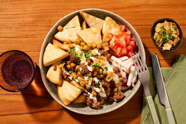 Fattah-Inspired Beef & Chickpea Bowl