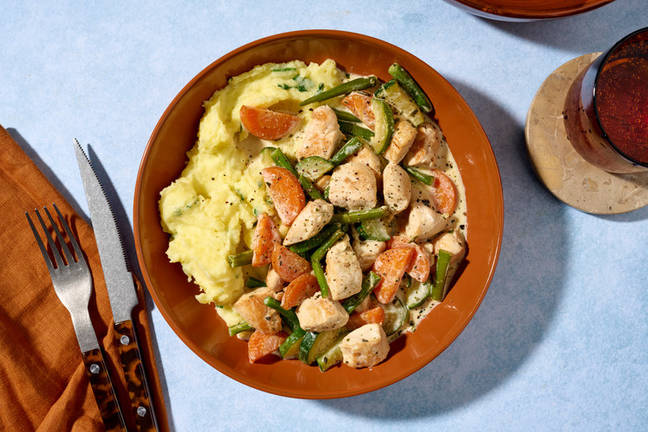 Creamy Garlic Chicken & Veggie-Loaded Stew