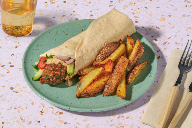 Sheet Pan Lean Beef Kofta Kebabs & Fries