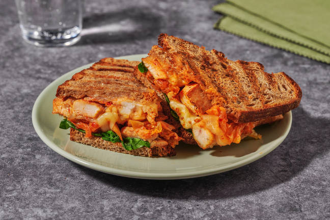 Two-Cheese Chicken & Kimchi Sourdough Toastie