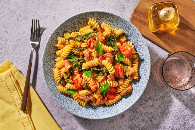 Creamy Chorizo & Cherry Tomato Fusilli