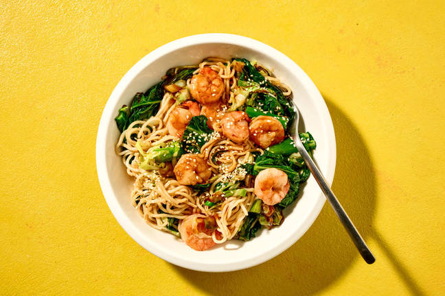 Shortcut Umami Prawn Noodle Stir-Fry
