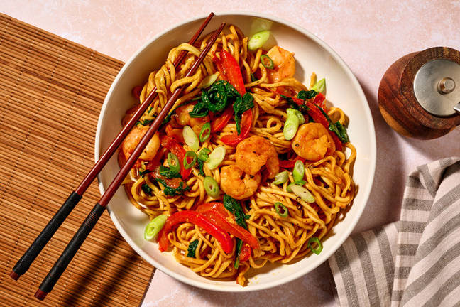 Prawn Singapore-Style Noodles & Veg Stir-Fry