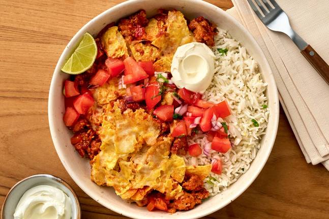 One-Pan Chorizo Crunch Bowls with Buttery Lime Rice