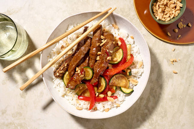 Sweet Chilli Peanut Beef Stir-Fry