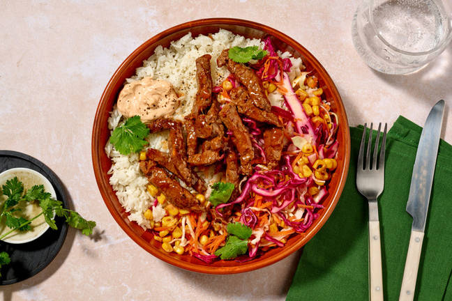 Mexican Beef & Garlic Rice Bowl