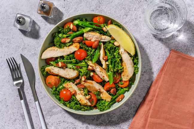 Harissa Chicken & Lemony Kale Salad