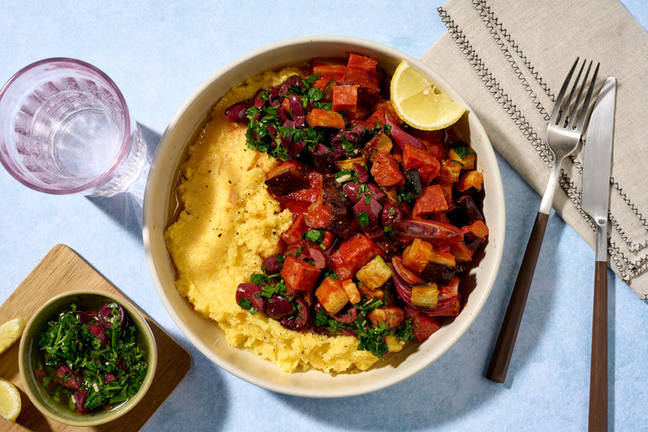 Smokey Chorizo & Baked Parmesan Polenta