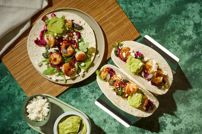 Choix du nutritionniste : Tacos aux crevettes et aux légumes