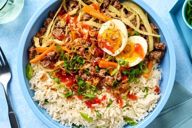 Beef and Egg Rice Bowls