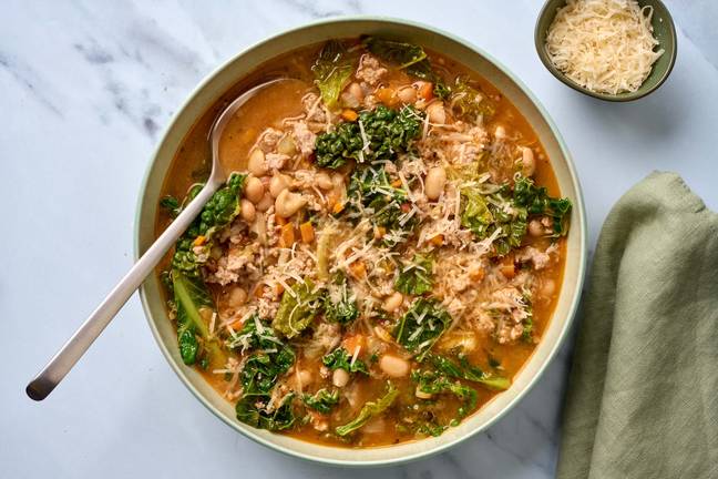 Lemony Turkey and White Bean Soup