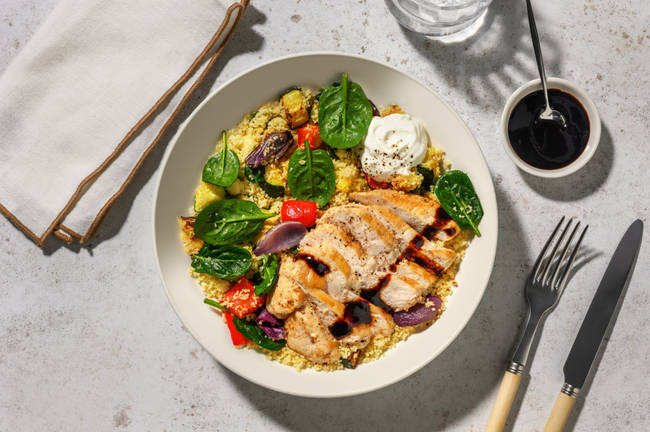 Couscousbowl och harissakyckling