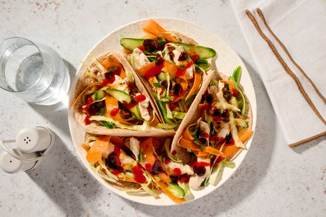 Hurtige vietnamesiske bun cha-tacos