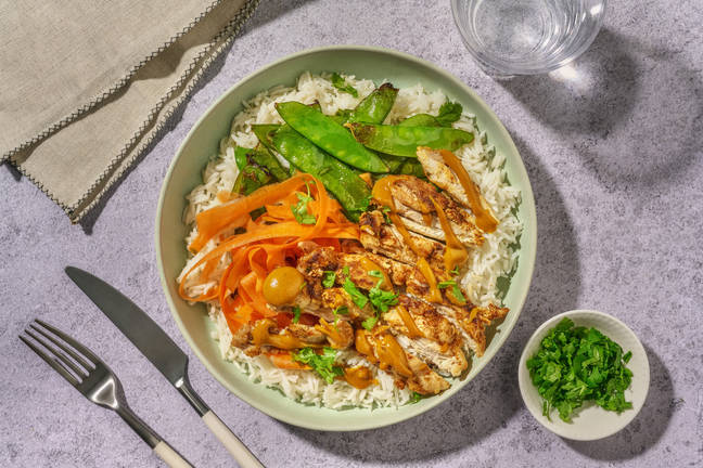 Thai Style Spiced Chicken and Satay Sauce