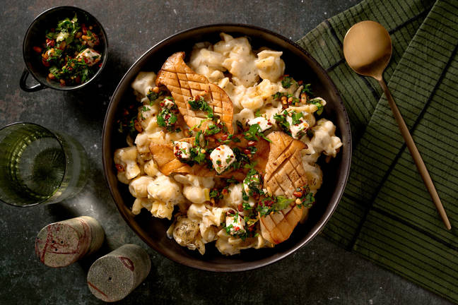 Pilzfiorelli mit Kräuterseitlingen & Bio-Feta