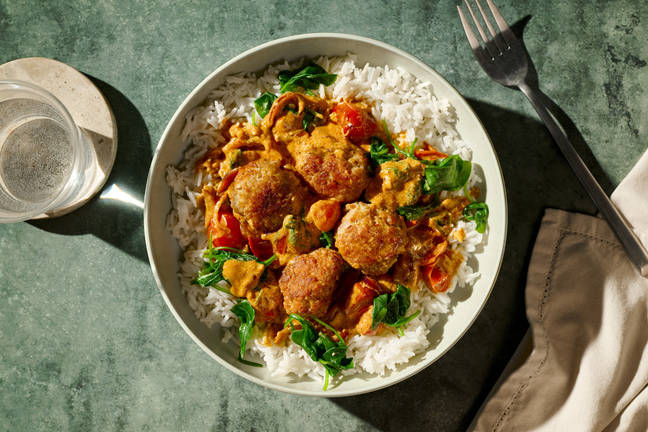 Laal Maas Inspired Spicy Lamb Meatball Curry