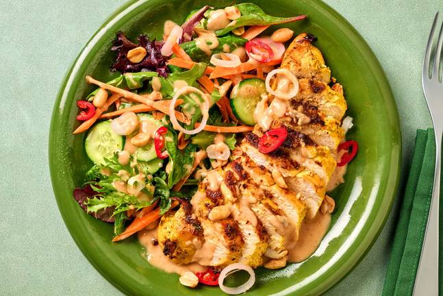 Spicy Chicken and Peanut Salad