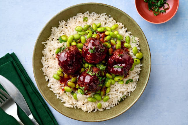 Gochujang-Glazed Beef Meatballs