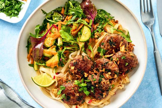 Vietnamese Beef Patty Bún Chả Bowls