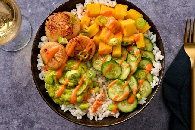Seared Scallop Poke Bowls