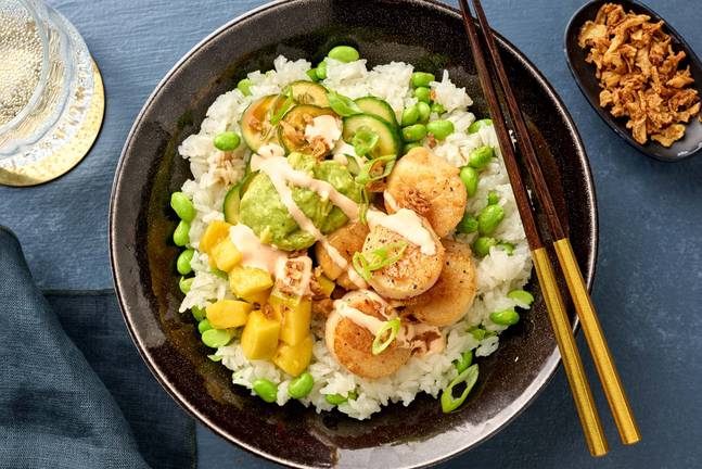 Seared Scallop Poke Bowls