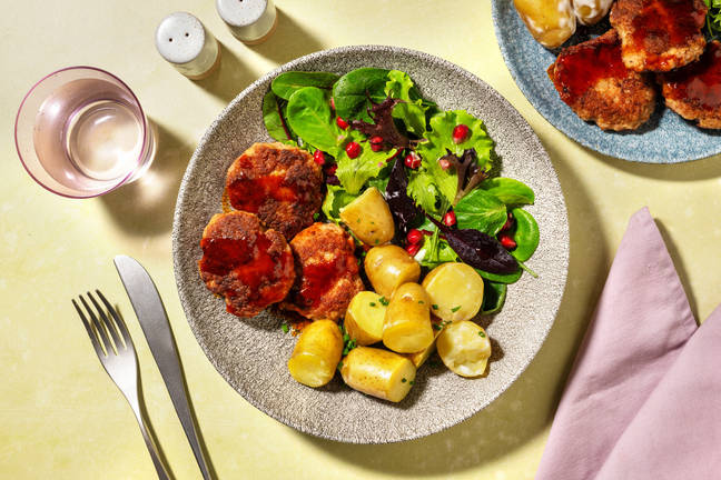 Rustikke buffaloglaserte kjøttkaker