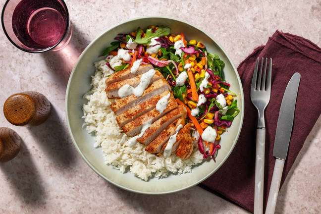 Speedy Southern Inspired Pork and Ranch Rice Bowl