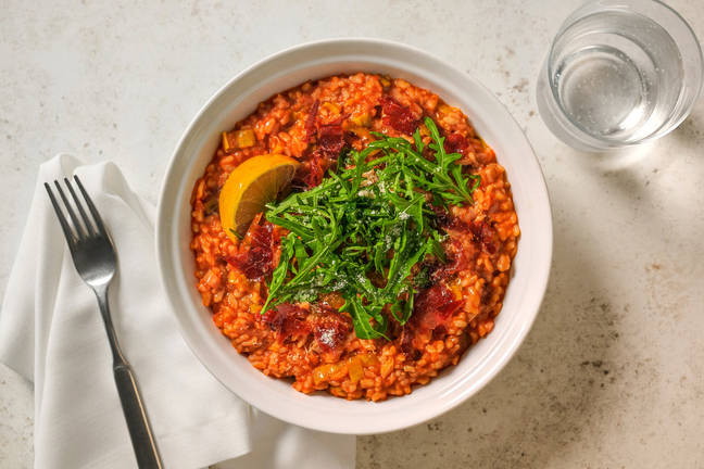 Summery Crispy Serrano Ham and Lemon Risotto