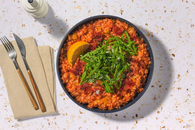 Summery Crispy Serrano Ham and Lemon Risotto
