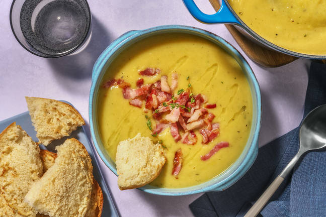 Kremet potet- og purresuppe