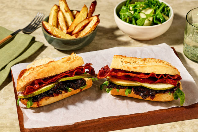 Franskinspirerad baconbaguette
