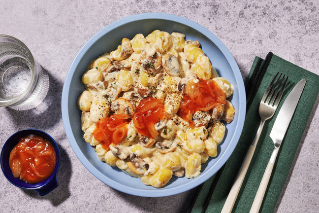 Gnocchi in cremiger Ziegenkäsesoße
