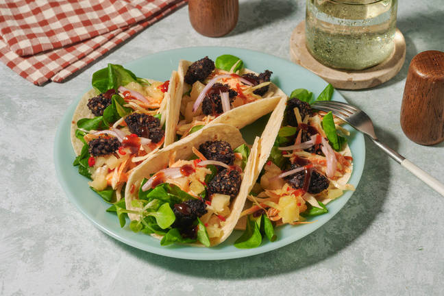 Carolina BBQ Clonakilty Blackpudding Tacos