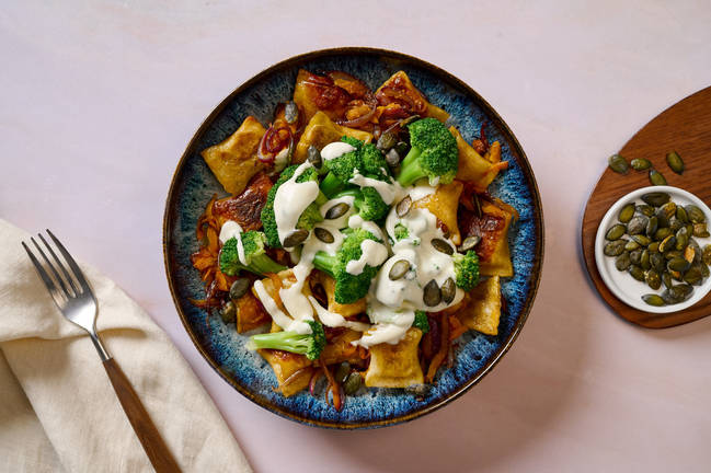 Mini-Maultaschen in Käse-Sahne-Soße