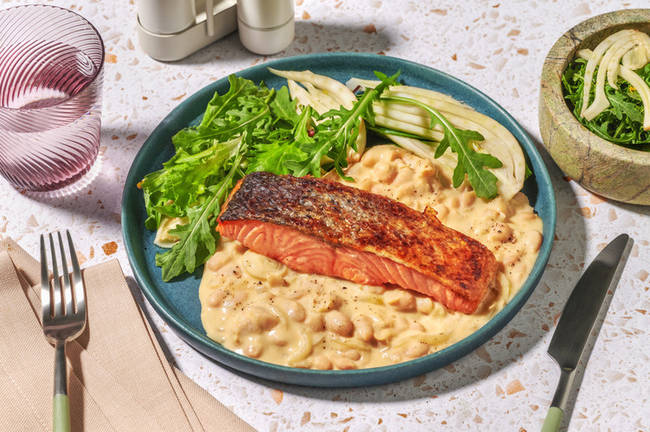 Salmon and Cannellini Beans