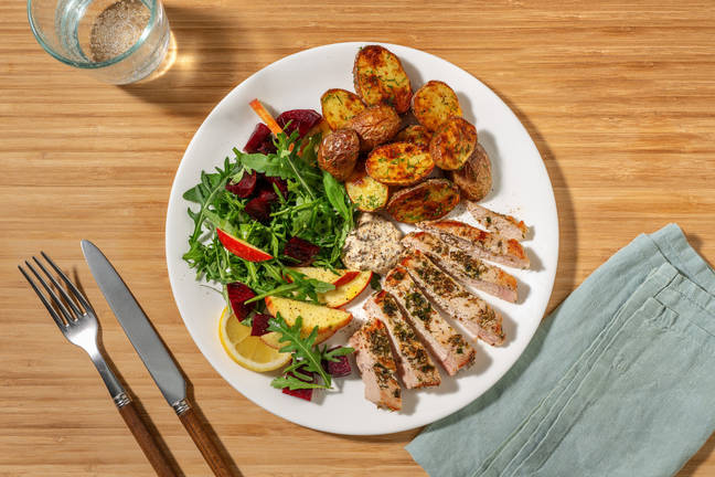 Urtemarinerte svinekoteletter