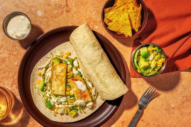 Snabblagade halloumiwraps på mexikanskt vis