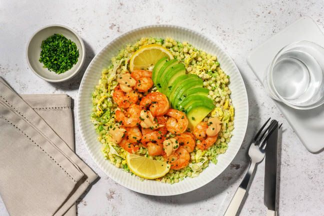 Crevettes sauce cocktail, avocat & ciboulette