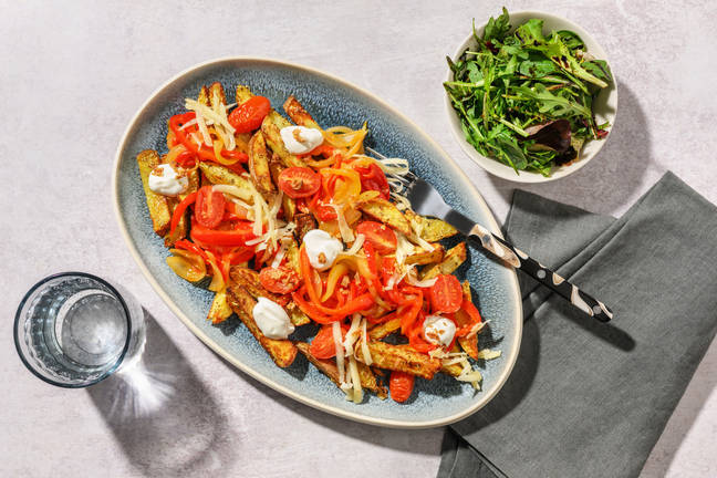 Cheesy Belgian Inspired Loaded Frites 