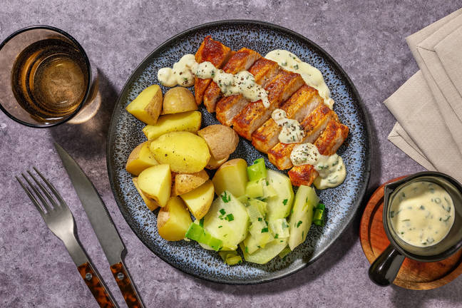 Schweinesteak mit Kohlrabigemüse
